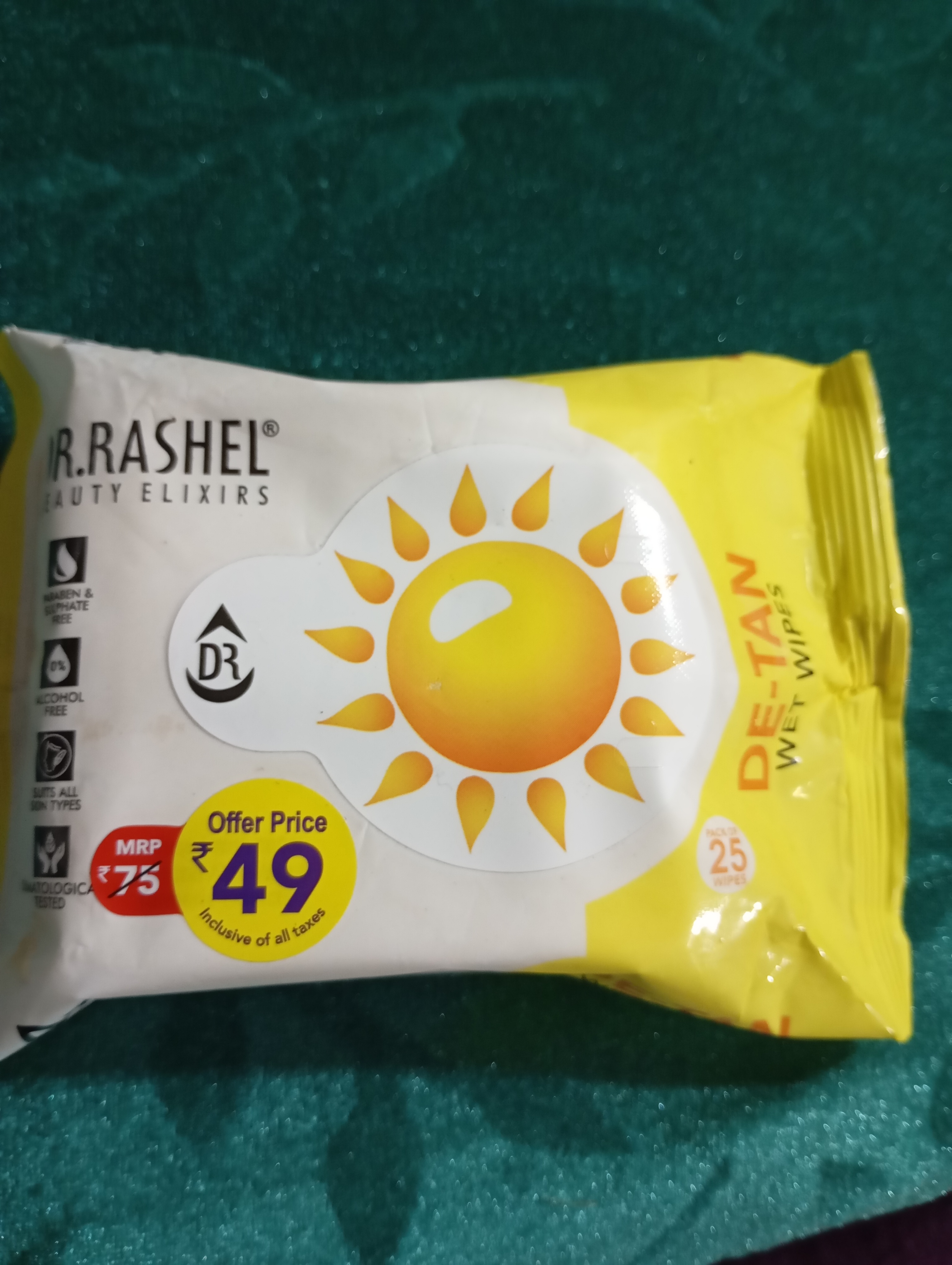 .Dr.Rashel Beauty Elixris De-Tan Wet Wipes