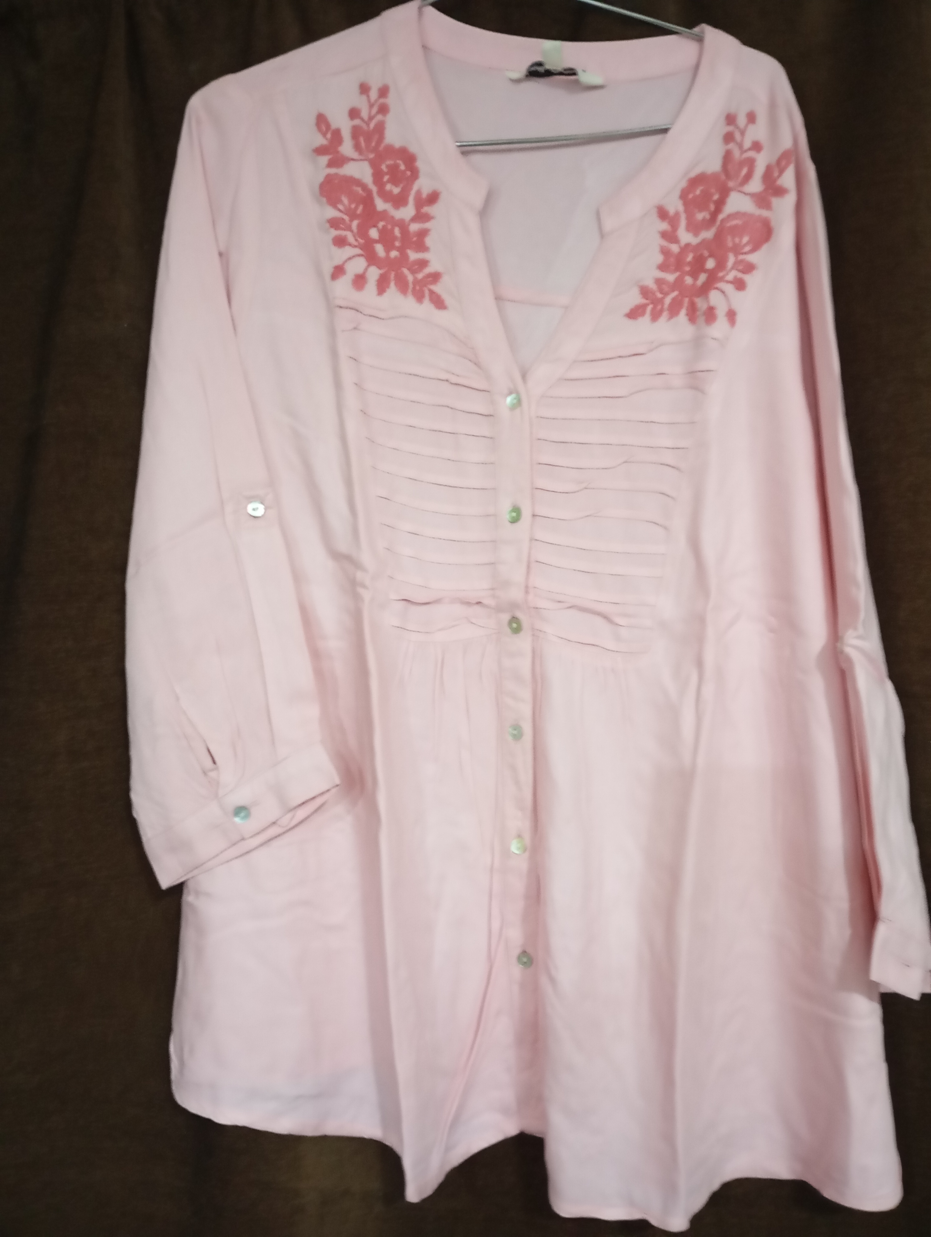 Latin Quarter'S  Embroidery Cotton Blend Shirt